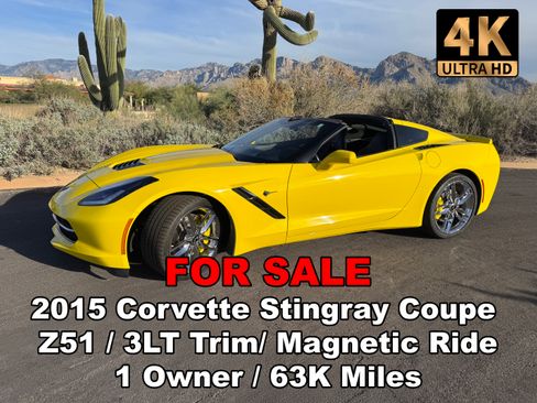 Used 2015 Chevrolet Corvette Stingray Coupe w/ 3LT Preferred Equipment Group image 1