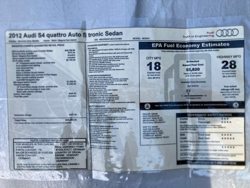 Used 2012 Audi S4 Prestige w/ Prestige Pkg image 16