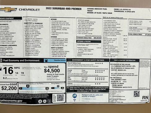 Used 2022 Chevrolet Suburban Premier w/ Premium Package 2 AWD/4WD image 19
