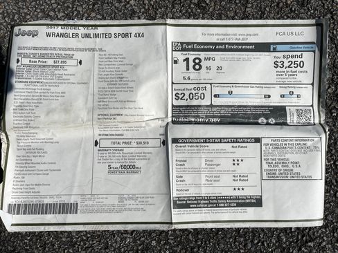 Used 2017 Jeep Wrangler Unlimited Sport image 13