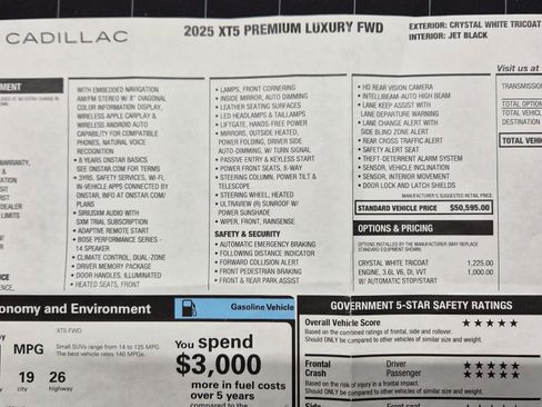 Used 2025 Cadillac XT5 Premium Luxury image 14