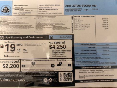 Used 2018 Lotus Evora 400 RWD image 30