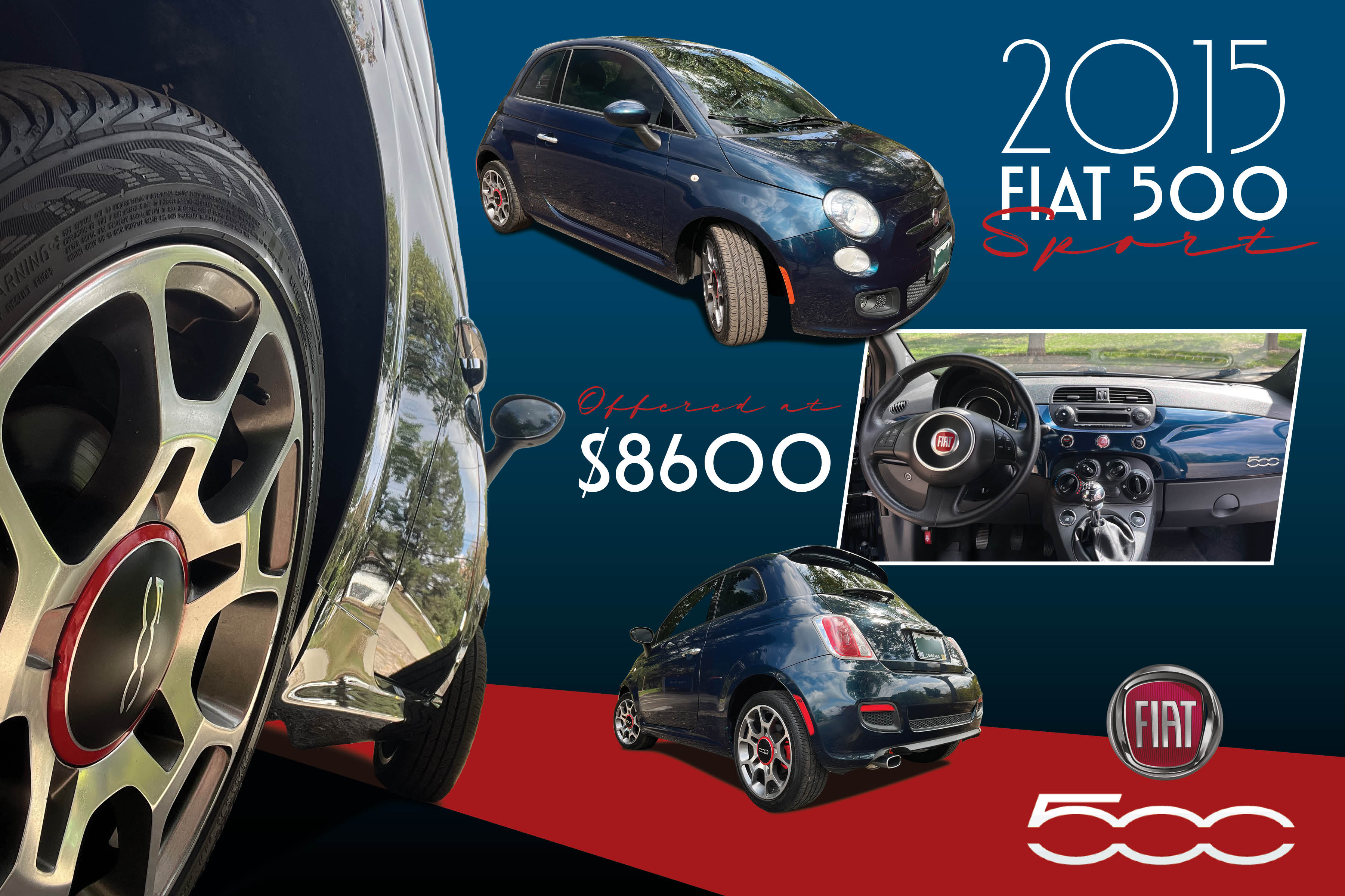 Used 2015 FIAT 500 Sport FWD image 1