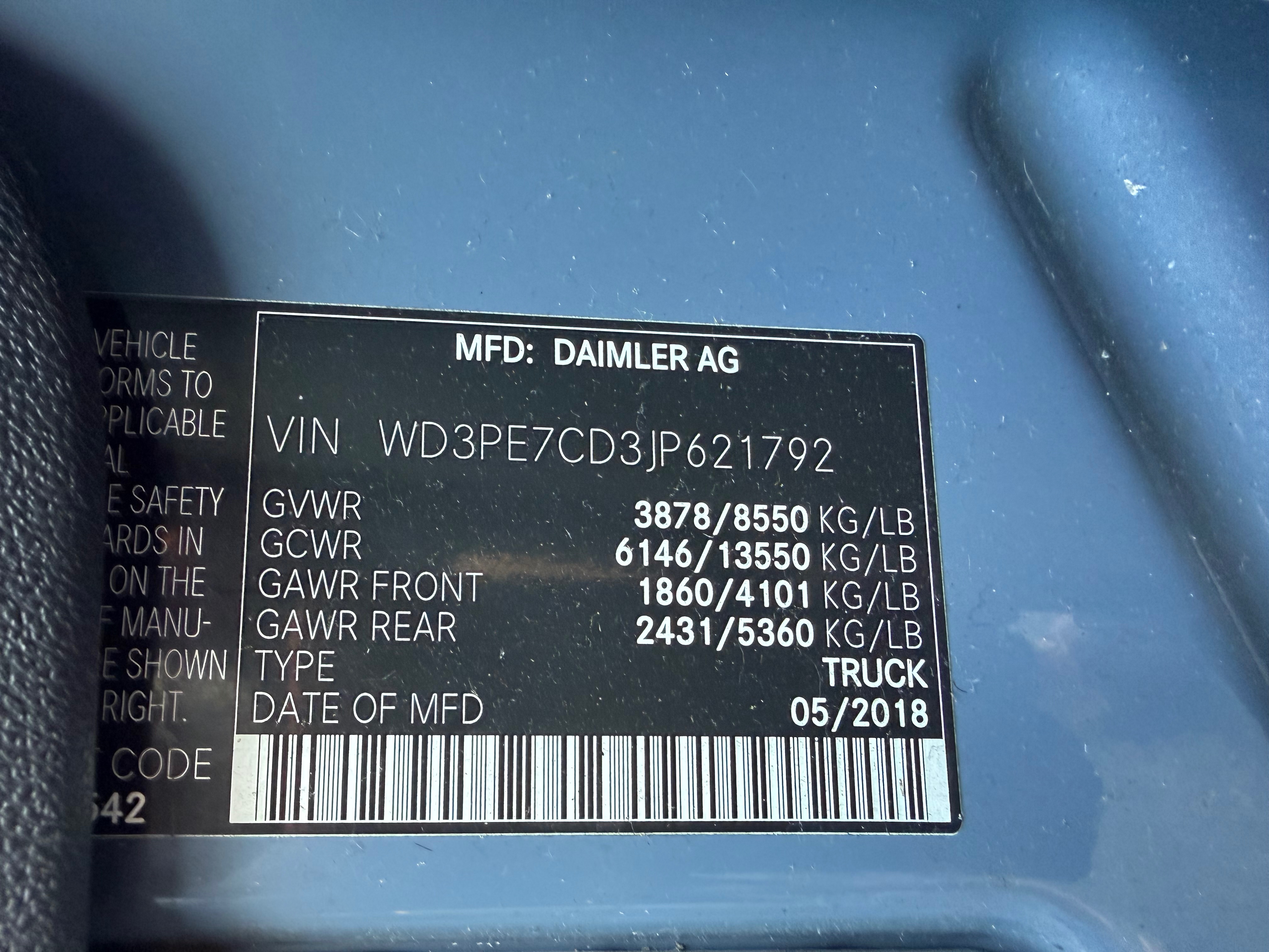 Used 2018 Mercedes-Benz Sprinter 2500 image 4