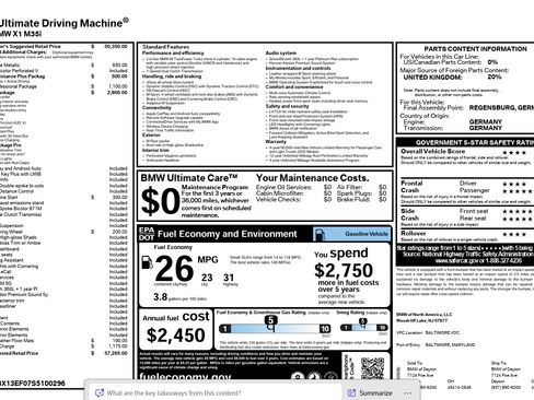 Used 2025 BMW X1 M35i w/ Premium Package image 12