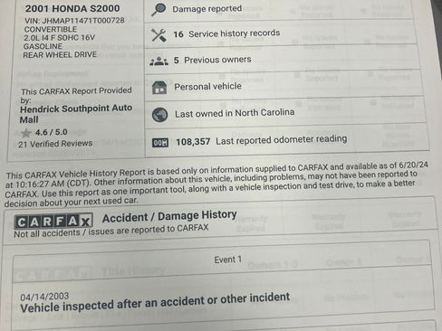 Used 2001 Honda S2000 image 2