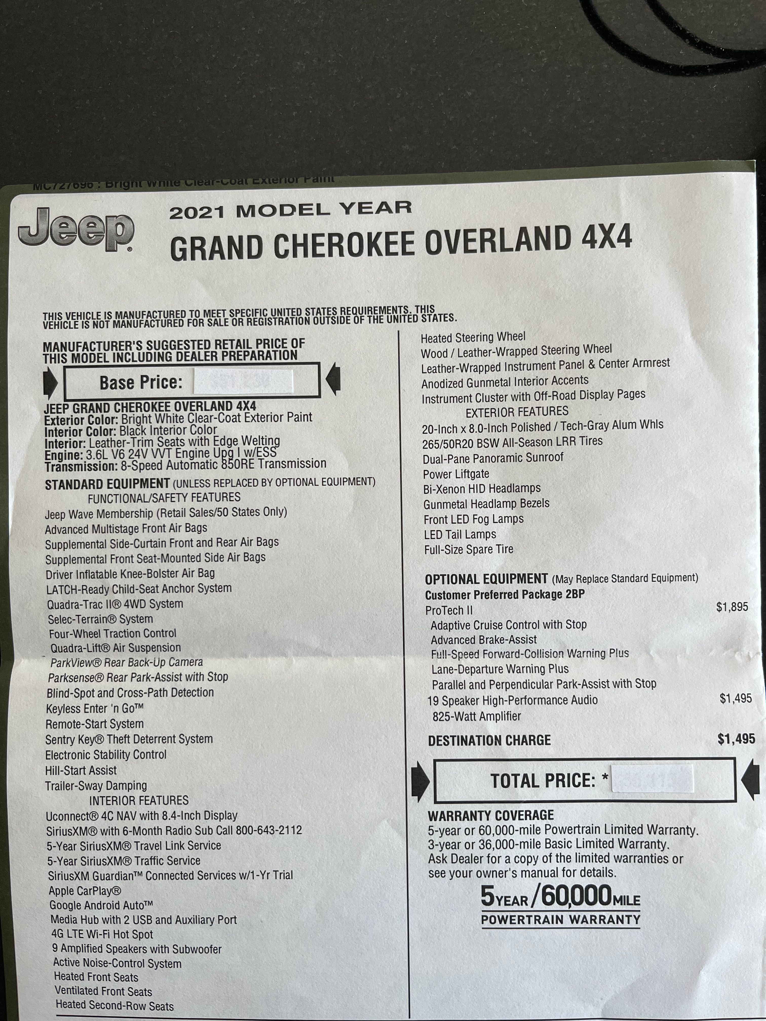 Used 2021 Jeep Grand Cherokee Overland AWD/4WD image 18