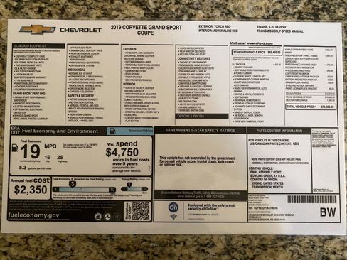 Used 2019 Chevrolet Corvette Grand Sport image 2