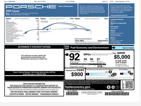 Used 2025 Porsche Taycan Sedan 4D image 18