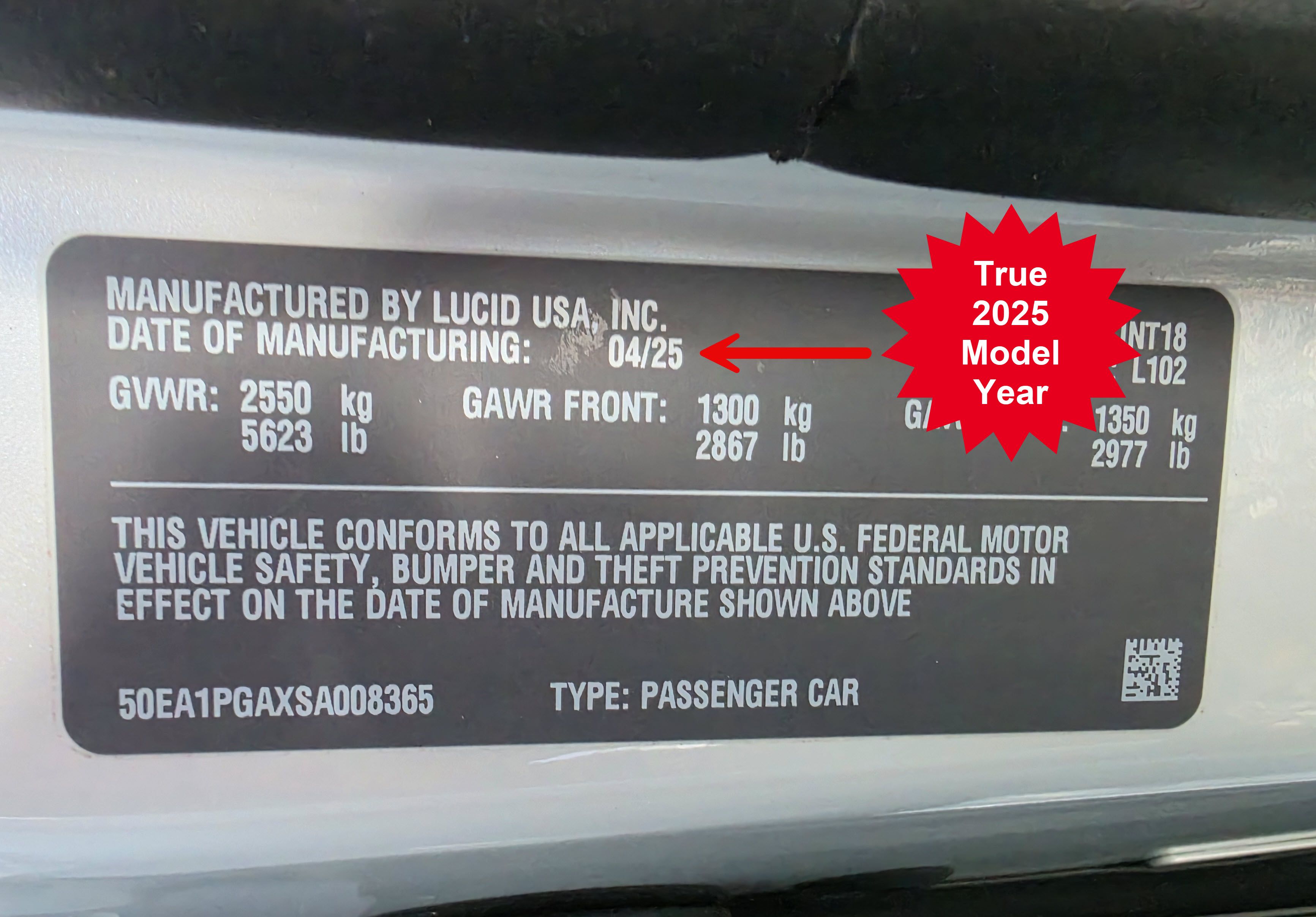 Used 2025 Lucid Air Pure RWD image 2