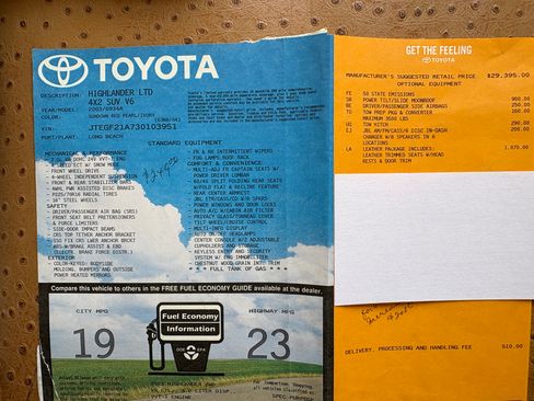 Used 2003 Toyota Highlander Limited FWD image 4