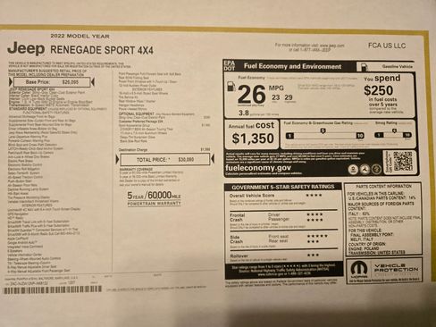 Used 2022 Jeep Renegade Sport w/ Sport Appearance Group image 11