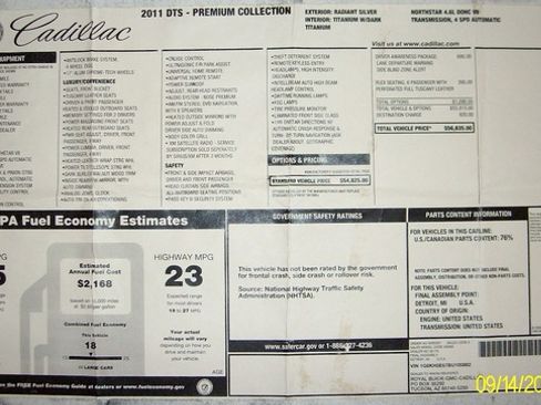 Used 2011 Cadillac DTS Premium w/ Driver Awareness Package image 30