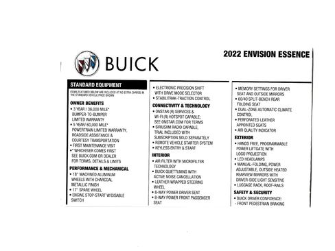 Used 2022 Buick Envision Essence w/ Technology Package I image 12