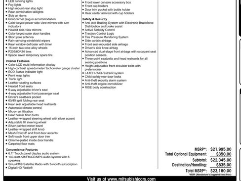 Used 2016 Mitsubishi Lancer SEL image 17