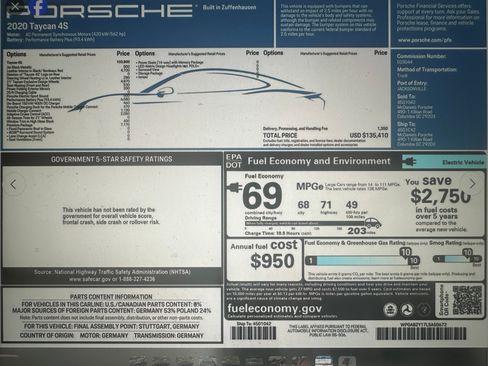 Used 2020 Porsche Taycan 4S image 11