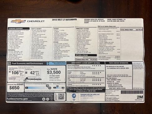 Used 2018 Chevrolet Volt LT w/ Comfort Package image 5