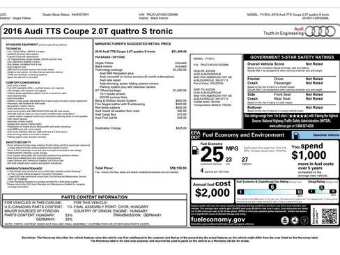Used 2016 Audi TTS 2.0T Coupe image 5
