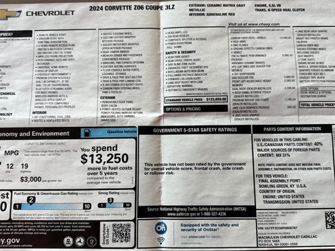 Used 2024 Chevrolet Corvette Z06 w/ Z07 Performance Package image 32