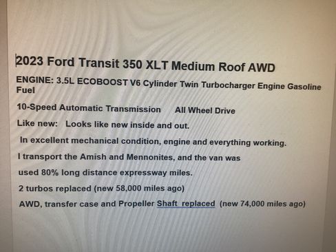 Used 2023 Ford Transit 350 XLT image 22