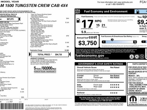 Used 2025 RAM 1500 Tungsten w/ Off Road Group image 2