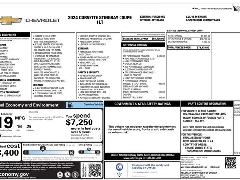 Used 2024 Chevrolet Corvette Stingray Coupe w/ Z51 Performance Package RWD image 22