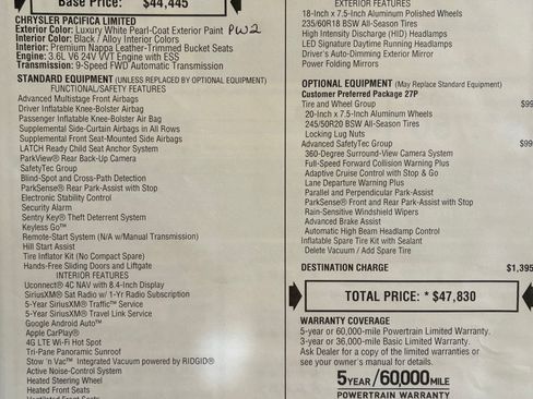 Used 2019 Chrysler Pacifica Limited w/ Tire & Wheel Group image 6