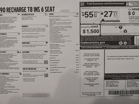 Used 2021 Volvo XC90 T8 Inscription w/ Advanced Package image 17