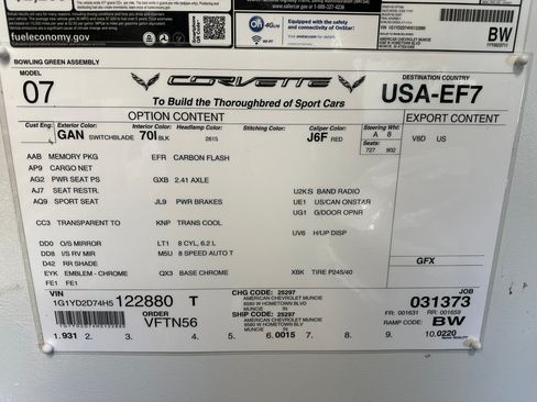 Used 2017 Chevrolet Corvette Stingray Coupe w/ 2LT Preferred Equipment Group image 9