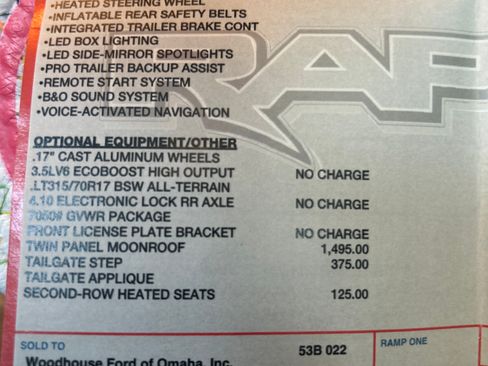 Used 2020 Ford F150 Raptor w/ Equipment Group 802A Luxury image 11