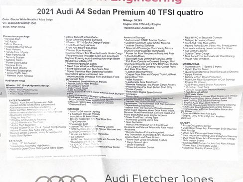 Used 2021 Audi A4 2.0T Premium w/ Convenience Package image 20