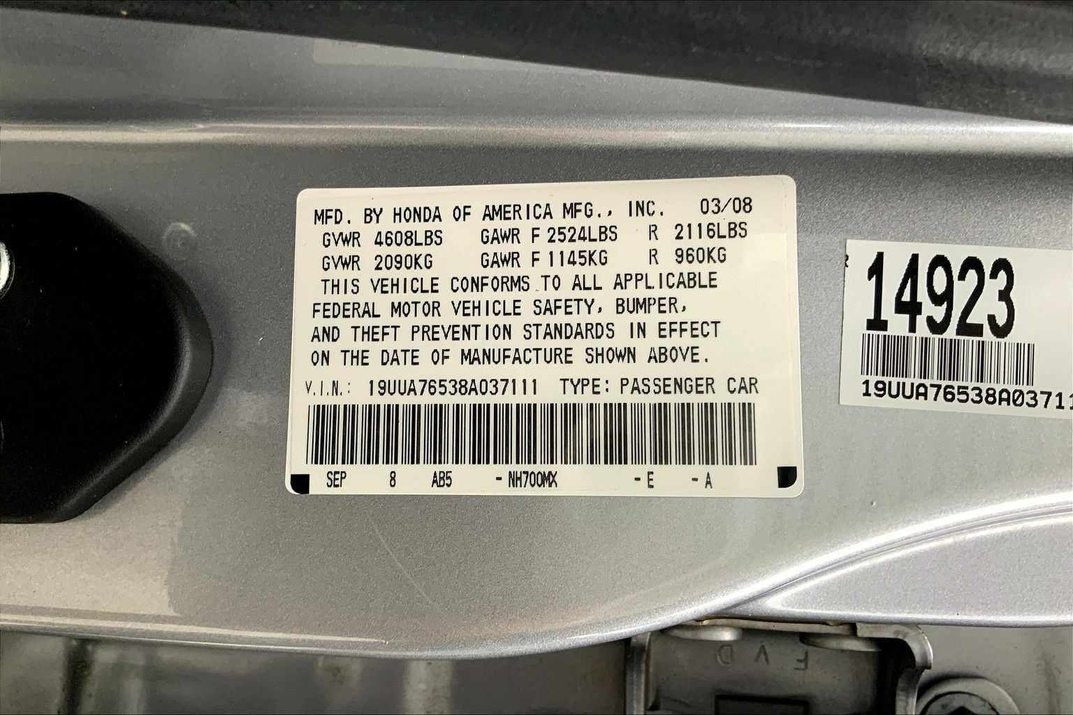 Used 2008 Acura TL Type-S FWD image 9