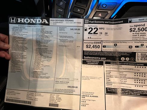 Used 2024 Honda Odyssey Touring image 12