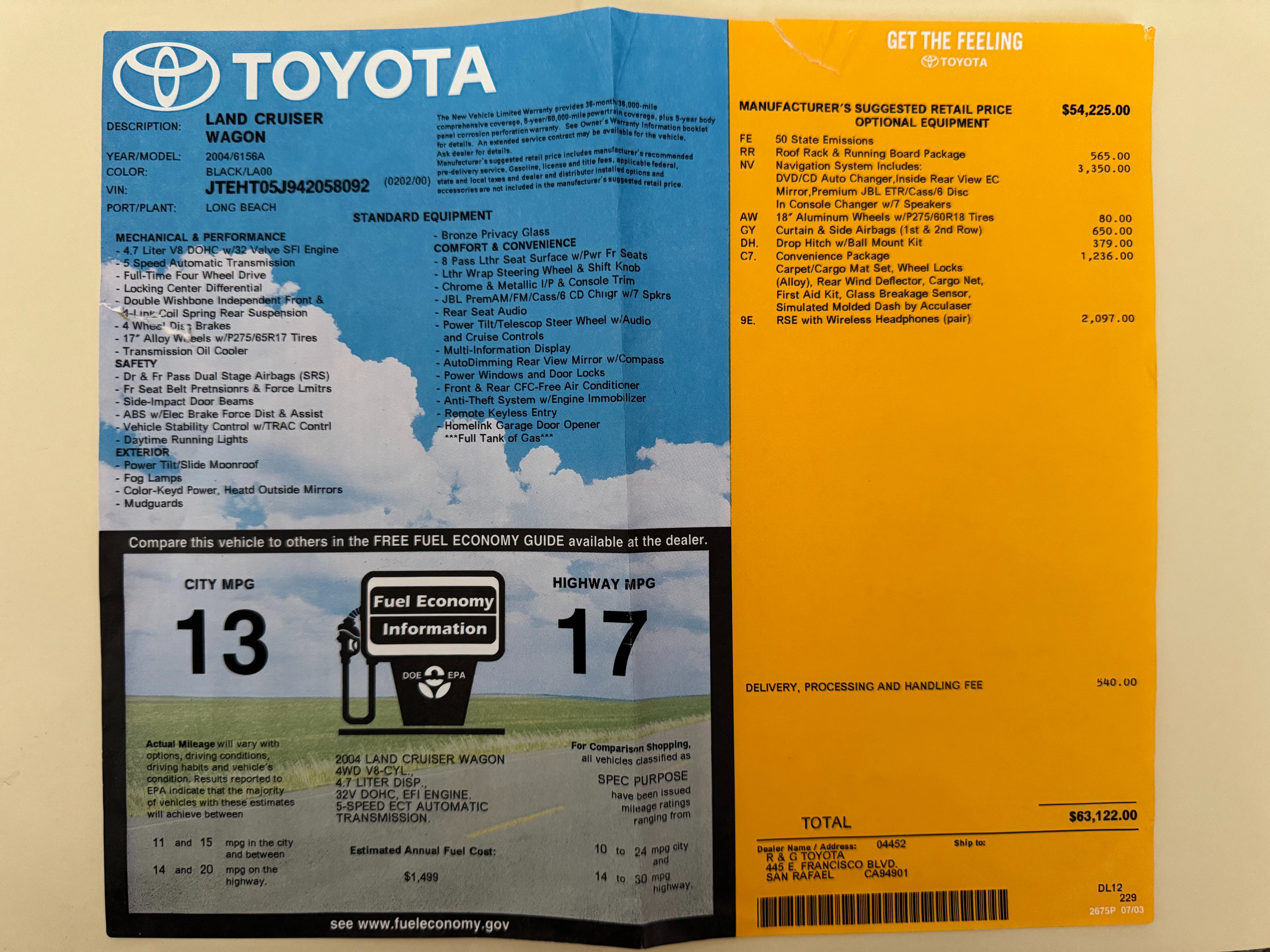 Used 2004 Toyota Land Cruiser AWD/4WD image 23