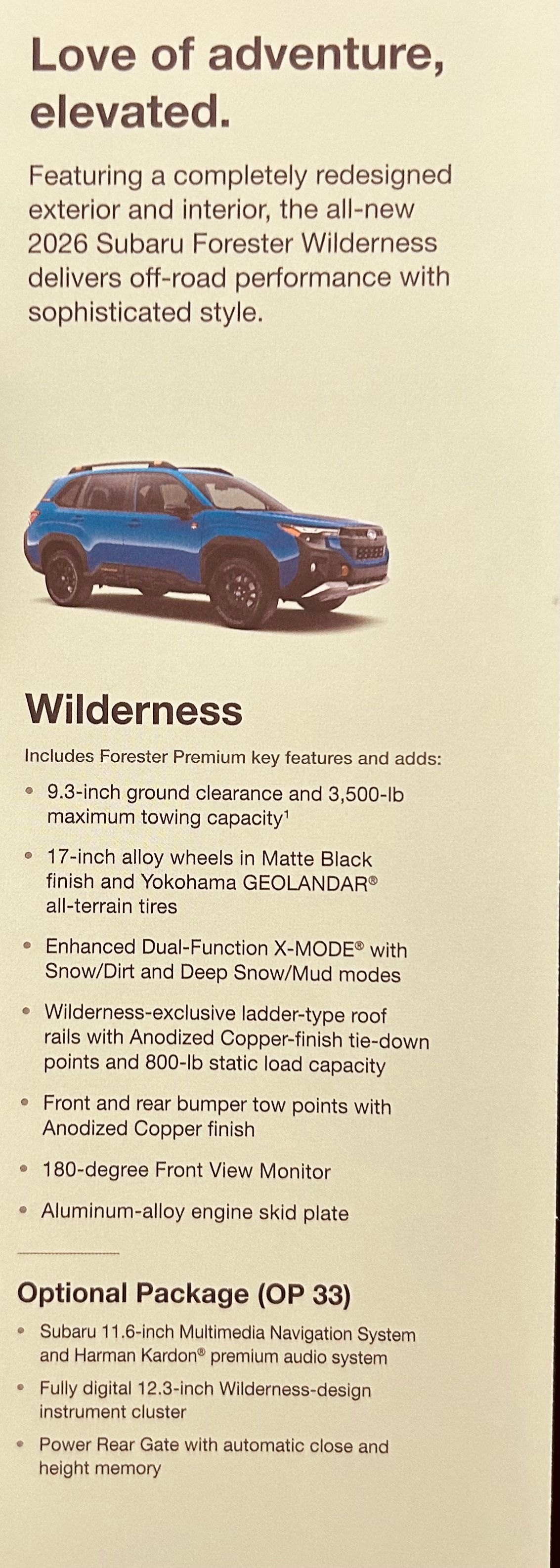 Used 2026 Subaru Forester Wilderness w/ Wilderness Plus Package AWD/4WD image 26
