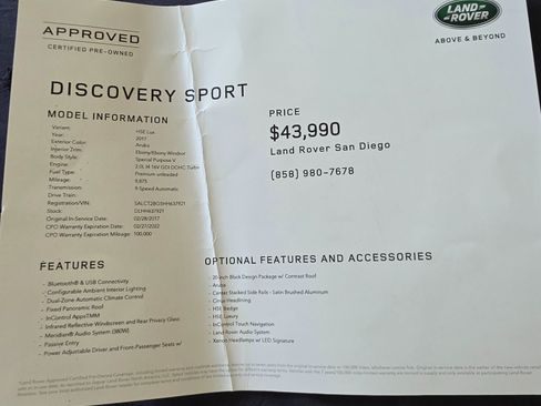 Used 2017 Land Rover Discovery Sport HSE Luxury AWD/4WD image 11