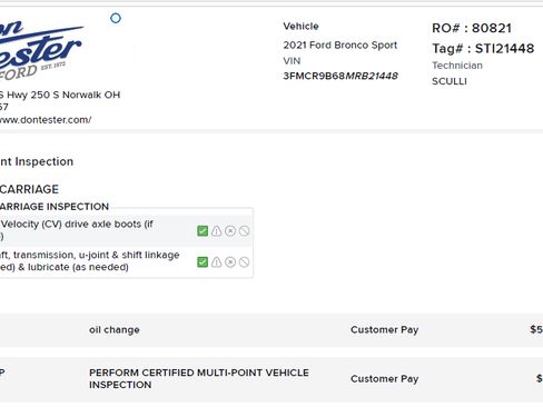 Used 2021 Ford Bronco Sport Big Bend w/ Big Bend Package (96B) image 18