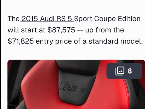 Used 2015 Audi RS 5 Coupe AWD/4WD image 16