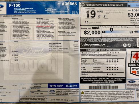 Used 2019 Ford F150 Limited w/ Trailer Tow Package image 18