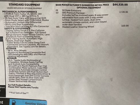 Used 2023 Toyota Tundra SR5 w/ SR5 Premium Package image 31