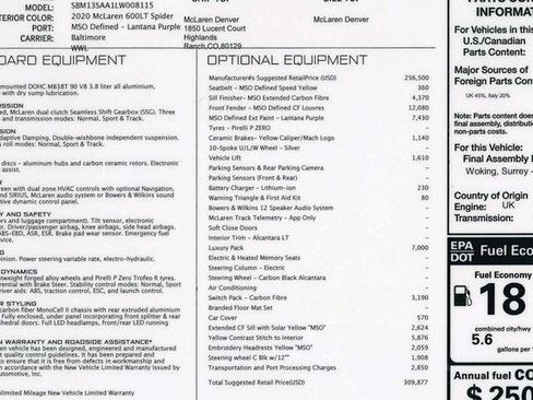 Used 2020 McLaren 600LT Spider image 16