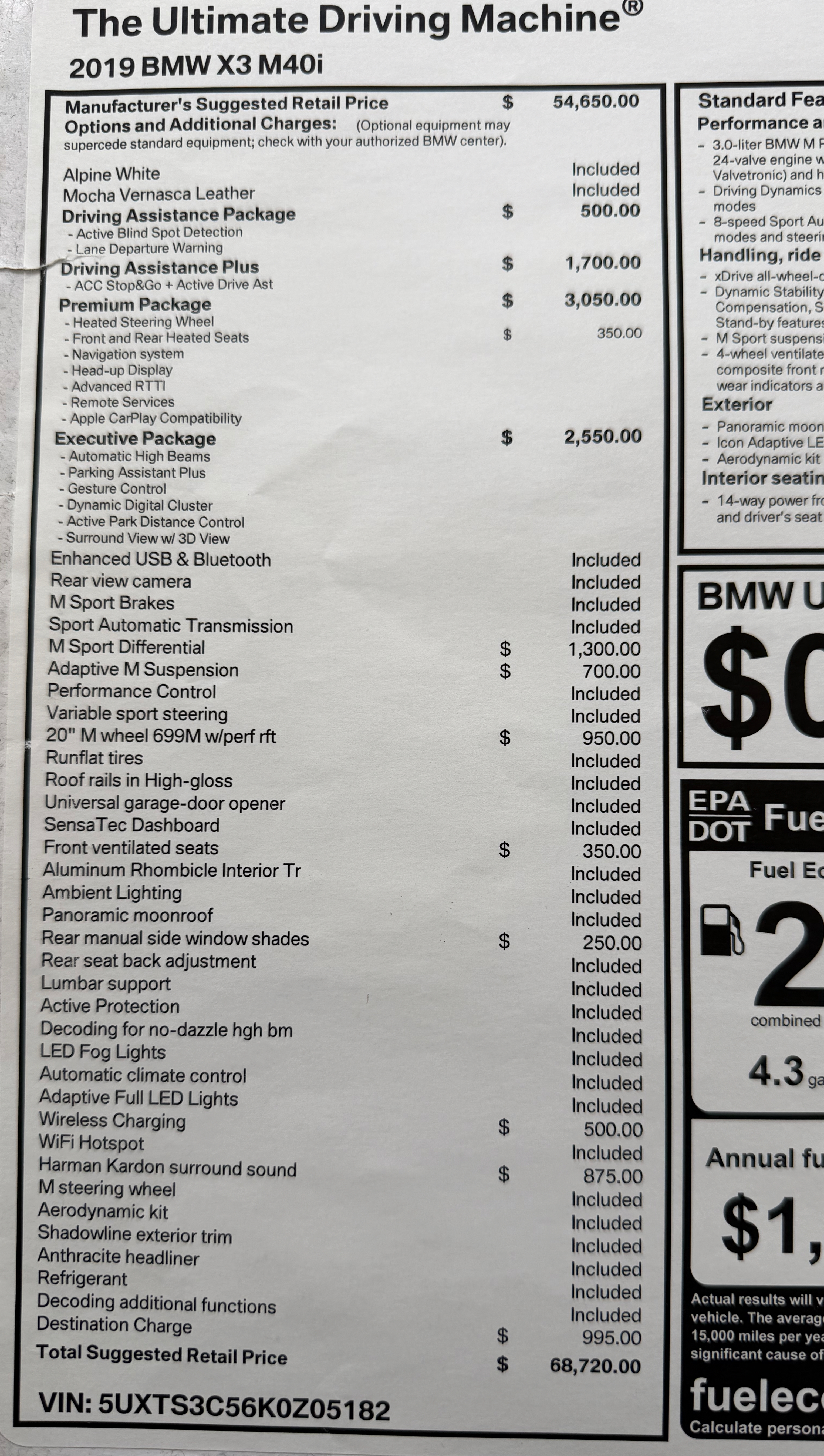 Used 2019 BMW X3 M40i AWD/4WD image 2