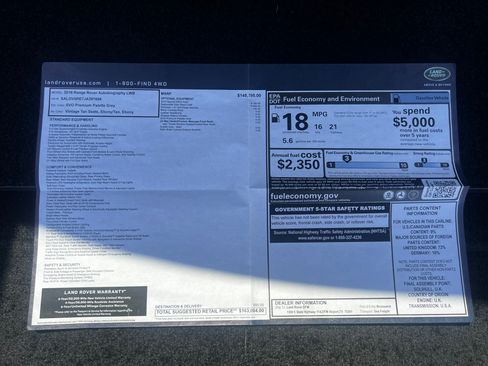 Used 2018 Land Rover Range Rover Long Wheelbase Autobiography image 23