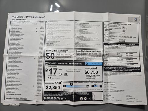 Used 2021 BMW X7 M50i w/ Executive Package image 14