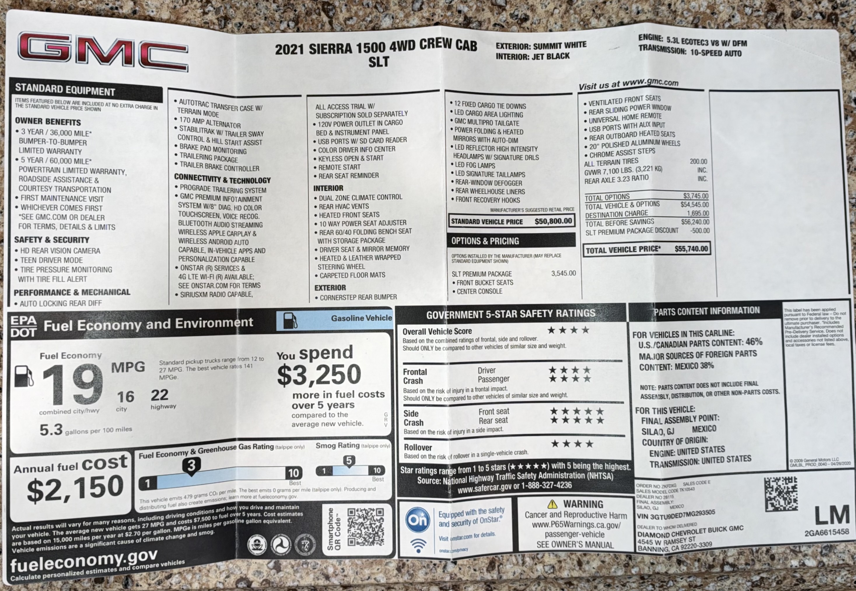 Used 2021 GMC Sierra 1500 SLT w/ SLT Premium Package AWD/4WD image 19