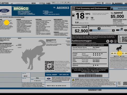 Used 2025 Ford Bronco Sport Utility 2D w/ Sasquatch Package image 32