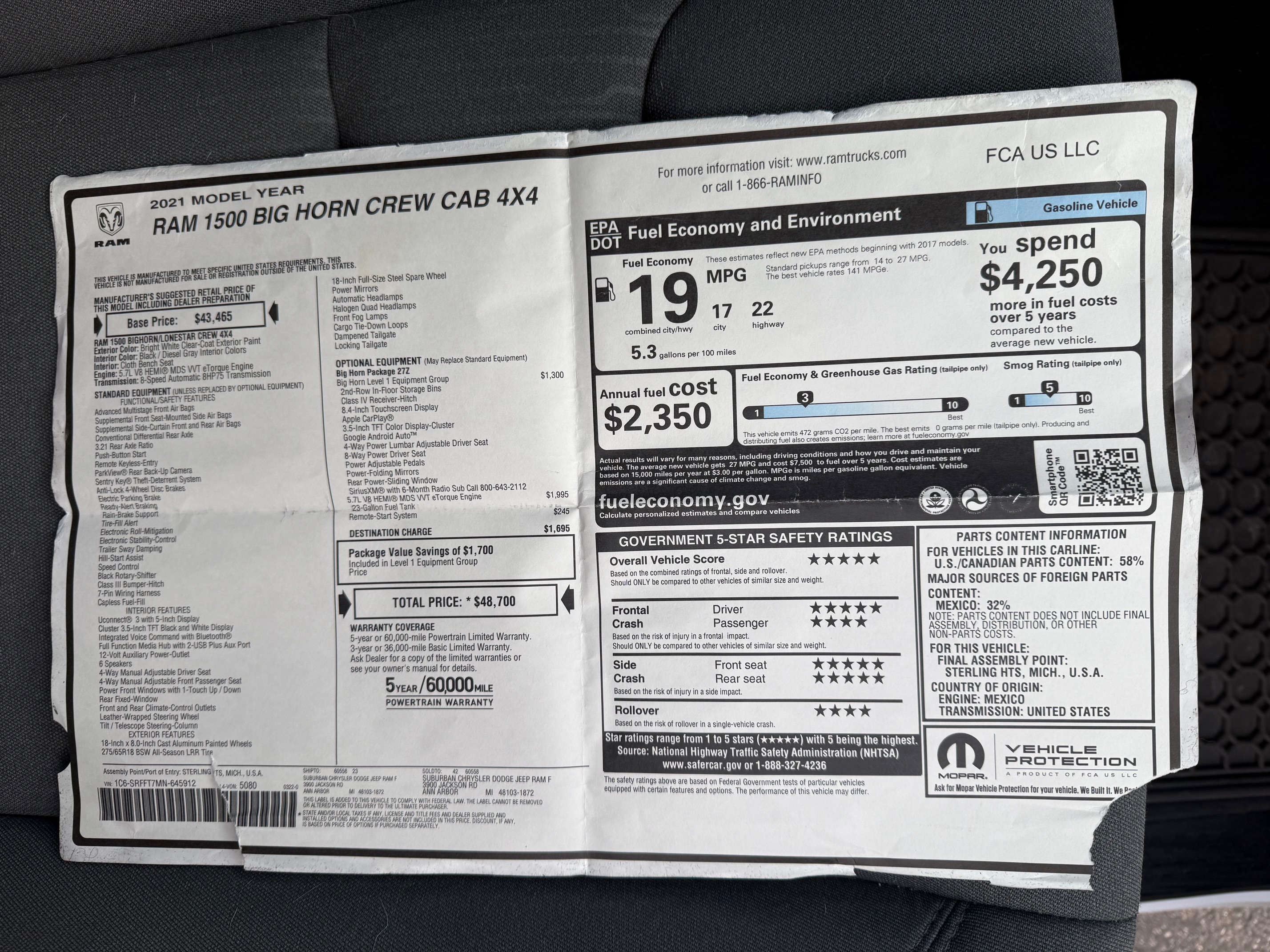 Used 2021 RAM 1500 Big Horn AWD/4WD image 12