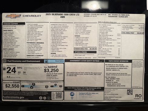 Used 2025 Chevrolet Silverado 1500 LTZ w/ Max Trailering Package AWD/4WD image 14