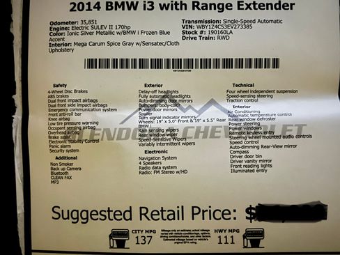Used 2014 BMW i3 Range Extender Hatchback 4D image 19