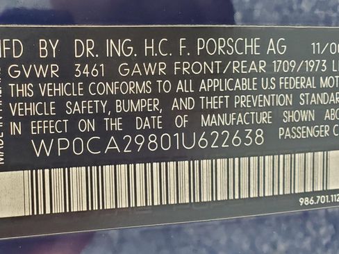 Used 2001 Porsche Boxster Cabriolet 2D image 13